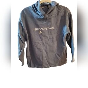 Silver Tab Hoodie M Blue Women Sweatshirt SoftDimensions Pit-pit 19"Bust 36"
